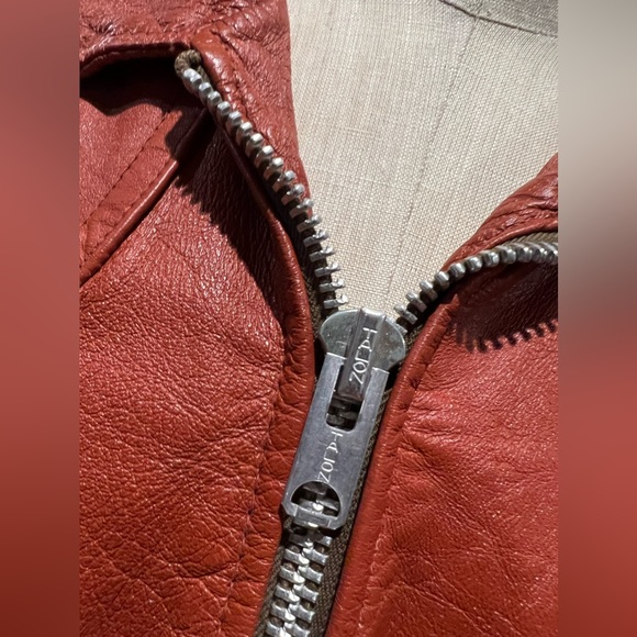 SCHOTT Bros. vintage Sportswear New York Rust Brown Leather Jacket Fall - Picture 2 of 7